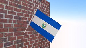 3D Flag of El Salvador