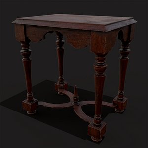 3D Quality Medieval Elegant End Table