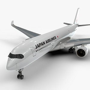3D a350-900 jal l1104 model