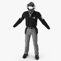 Uniform for Baseball Umpire with Mask