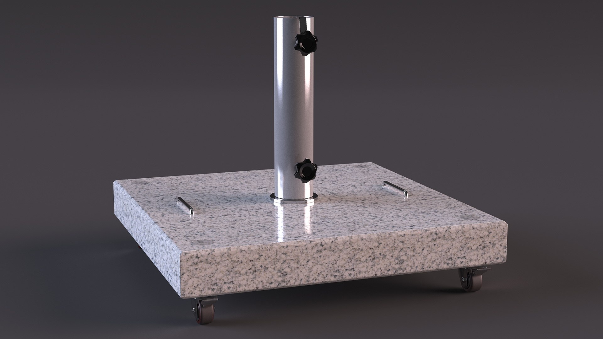 3D Light Granite Base on Wheels TurboSquid 2105573