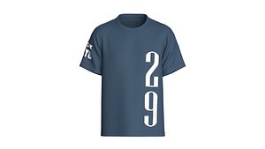 3D model Men Printed Sleeve T-Shirt With 29  Mash