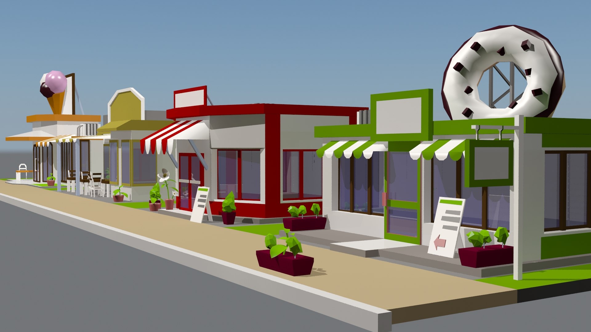 Stores Buildings 3D Model - TurboSquid 1166394