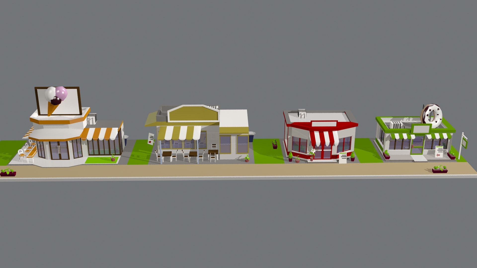 Stores Buildings 3D Model - TurboSquid 1166394