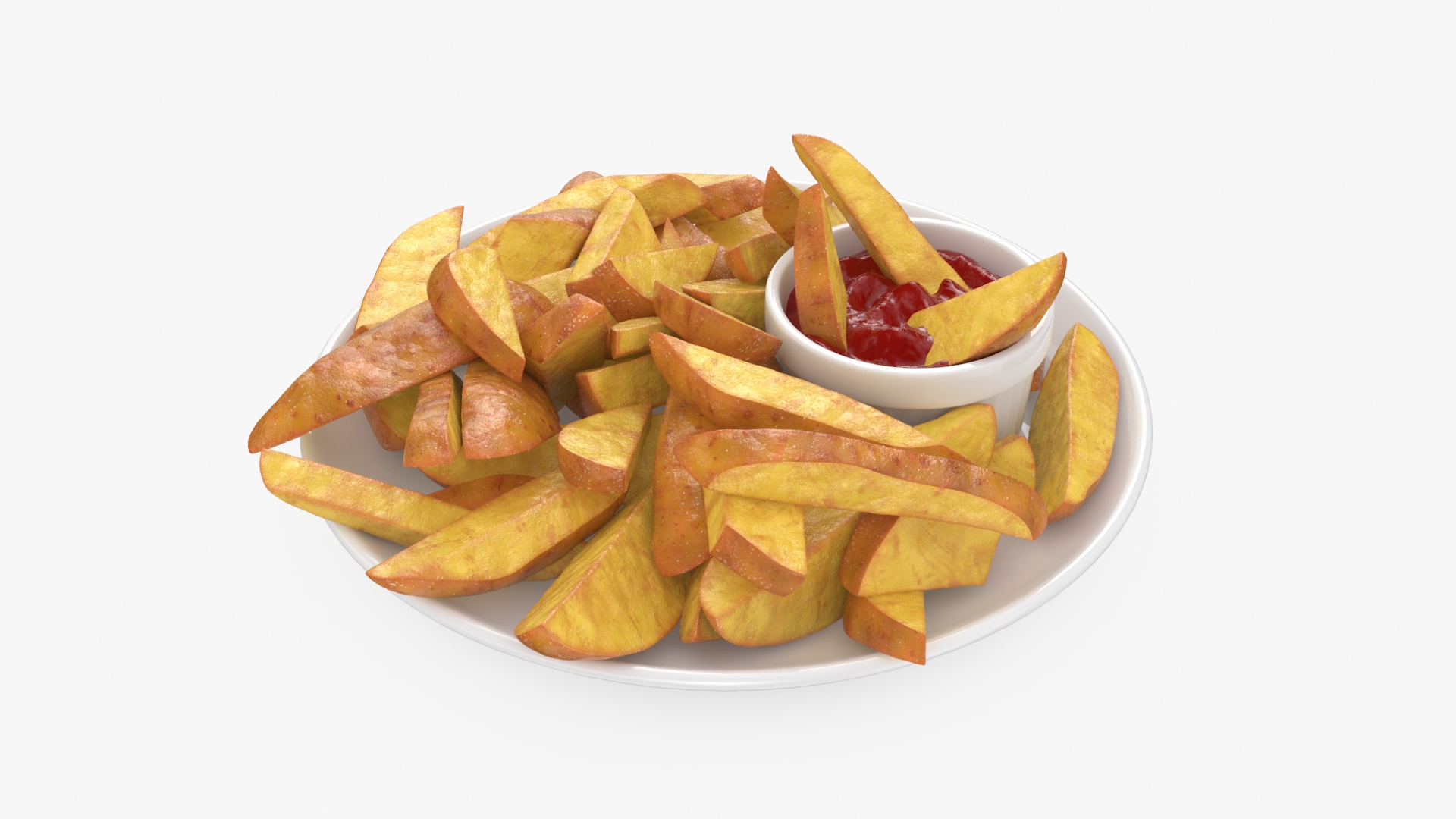 3D French Fries Skin With Ketchup Model TurboSquid 2150884