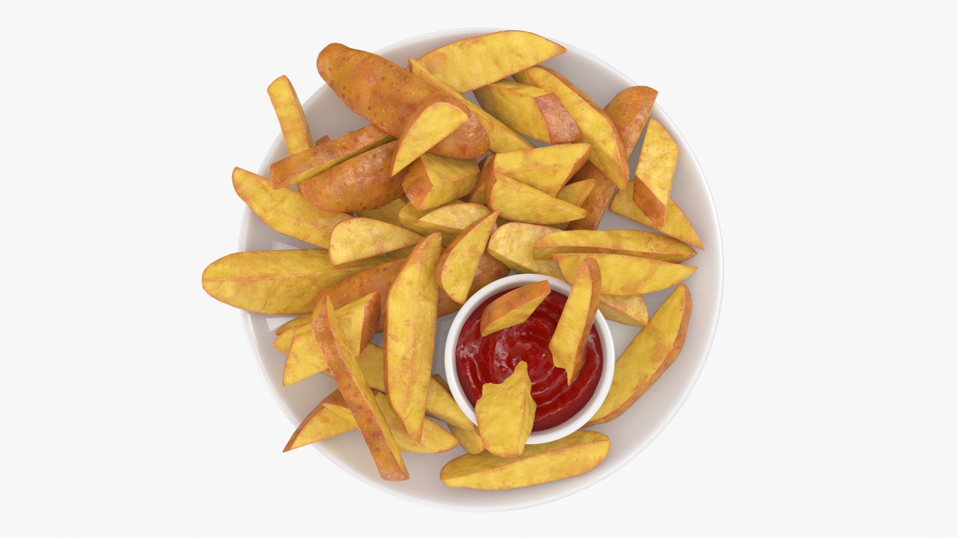 3D French Fries Skin With Ketchup Model TurboSquid 2150884