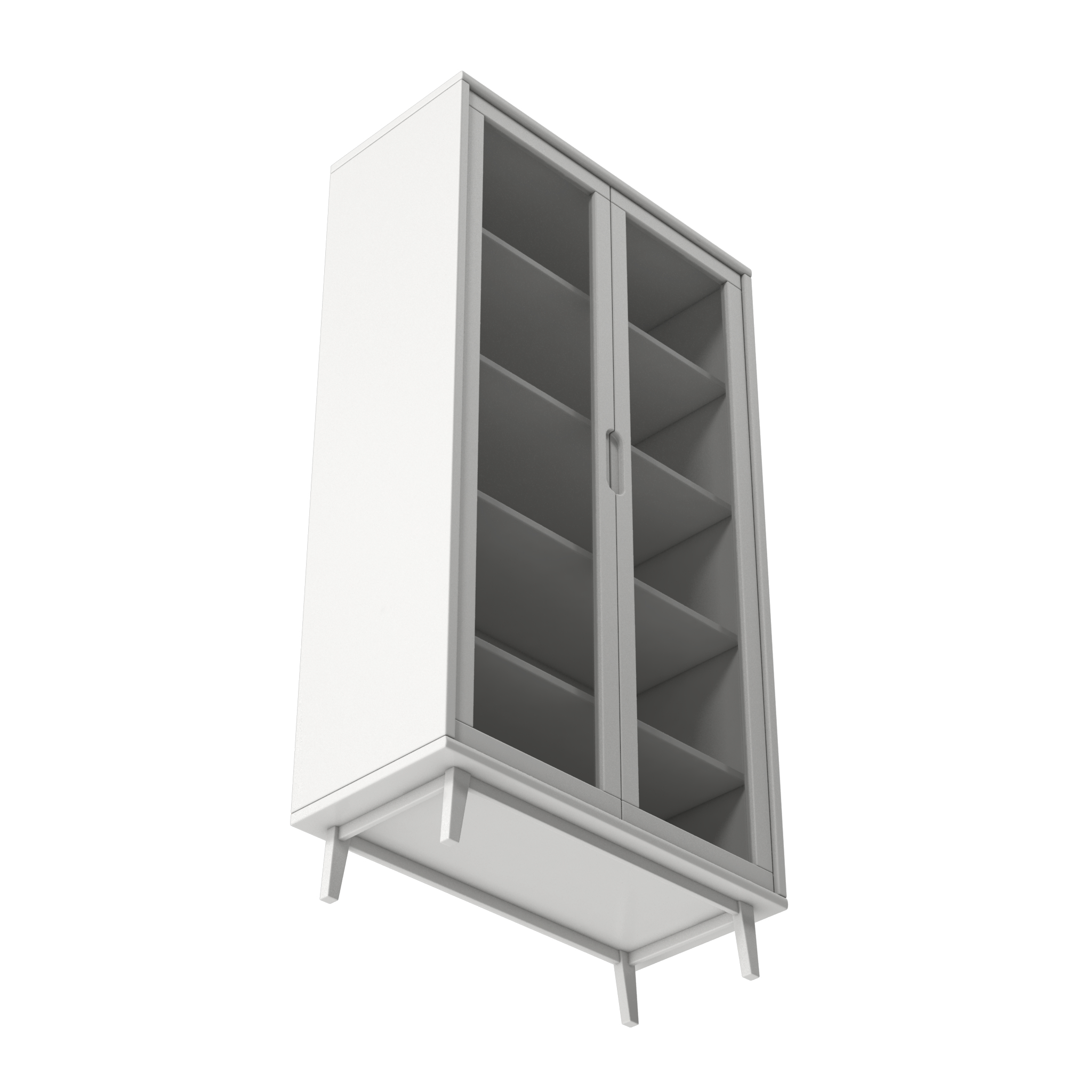 3D Cabinet With Glass Doors model - TurboSquid 1854825