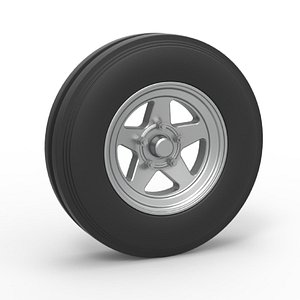 3D Front tractor wheel Version 2 Scale 1 to 25 model
