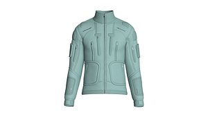 Men High Neck Chest Zip Pocket Full-Zip Jacket