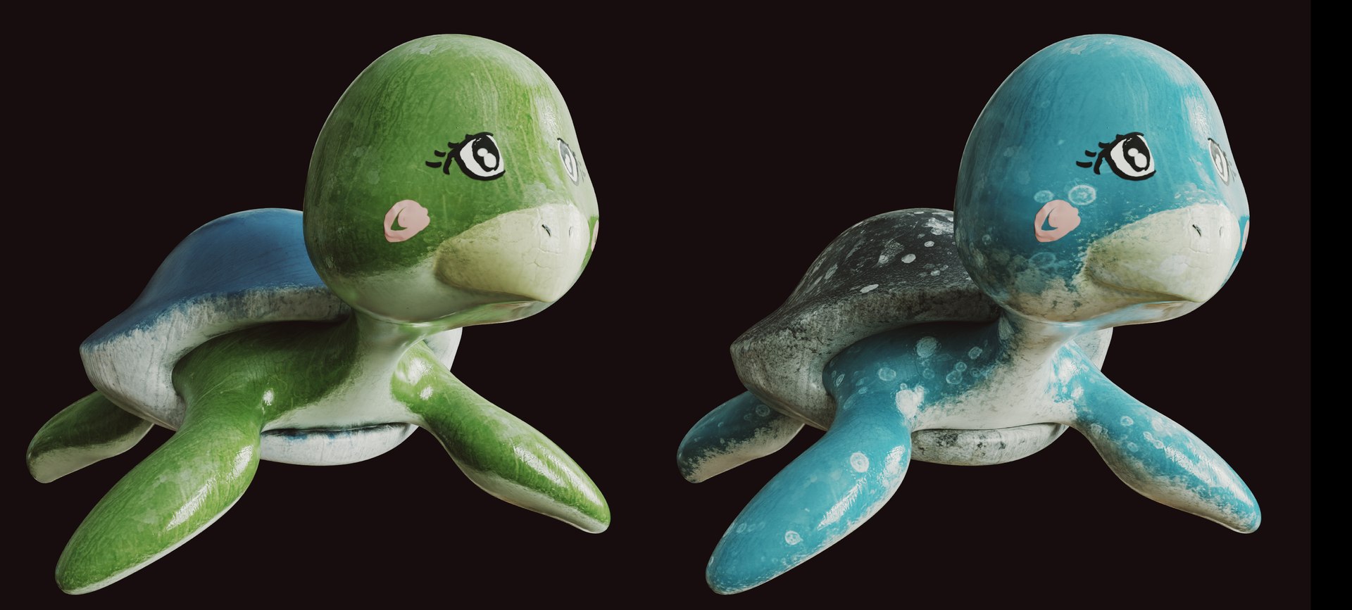 3D Model Turtles Pbr Green - TurboSquid 1710390