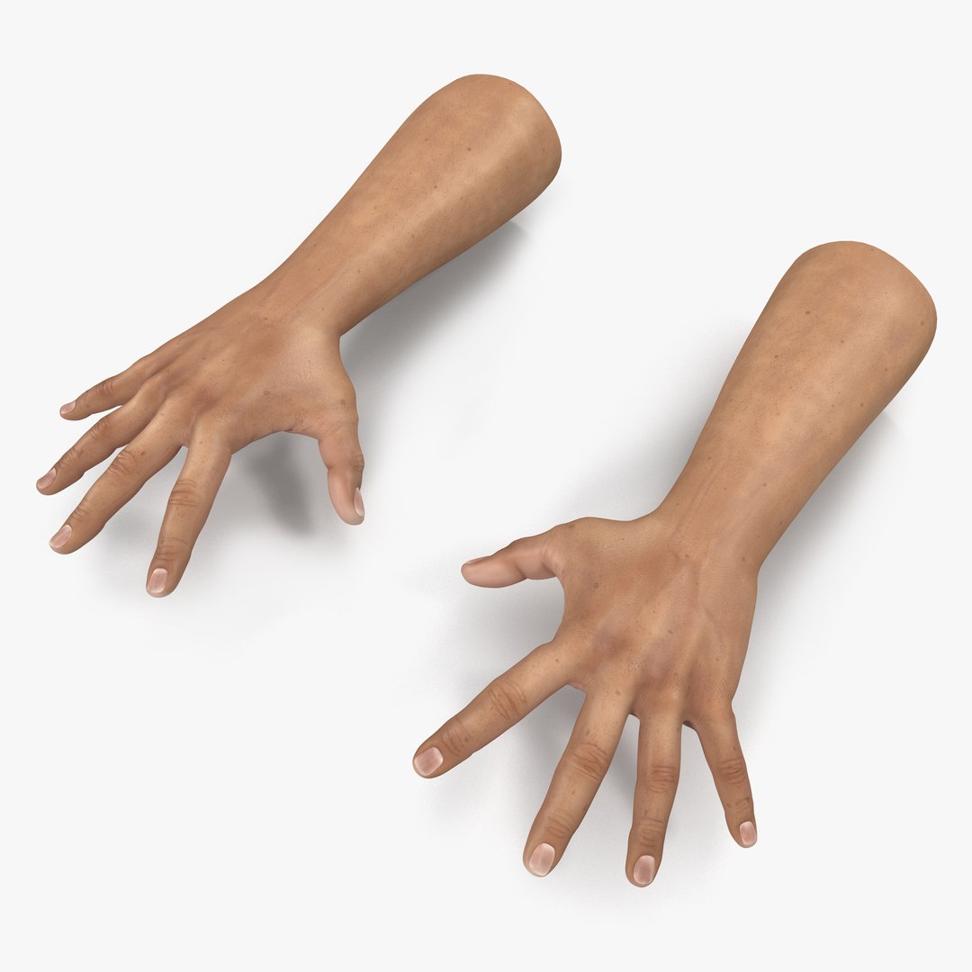 Man Hands Pose 4 3D model preview