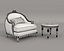 Mesa de centro y sillón de estilo europeo clásico 30