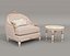 Mesa de centro y sillón de estilo europeo clásico 30