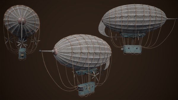 modelo 3d Dirigible Steampunk Low-poly modelo 3d - TurboSquid 2162735