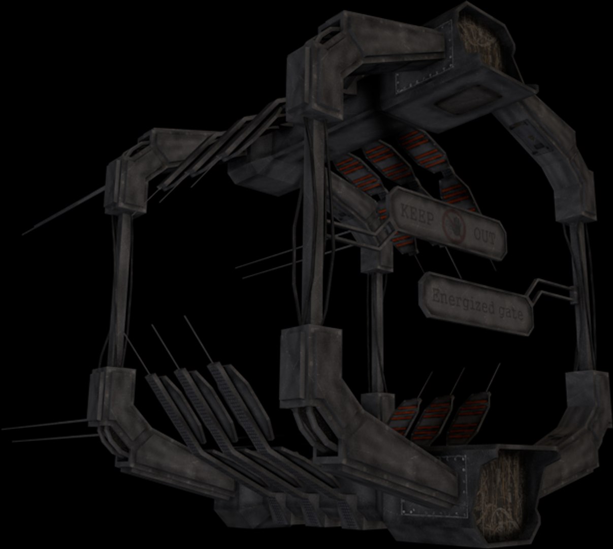 Scifi Docking Gate 3ds