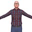 3D pack old man model