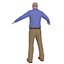 3D pack old man model