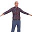 3D pack old man model