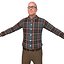 3D pack old man model