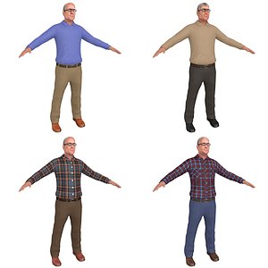 3D pack old man model
