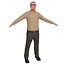 3D pack old man model