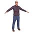 3D pack old man model
