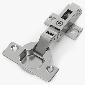 3D Metal Concealed Hinge Inset Silver