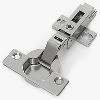 Metal Concealed Hinge Inset Silver