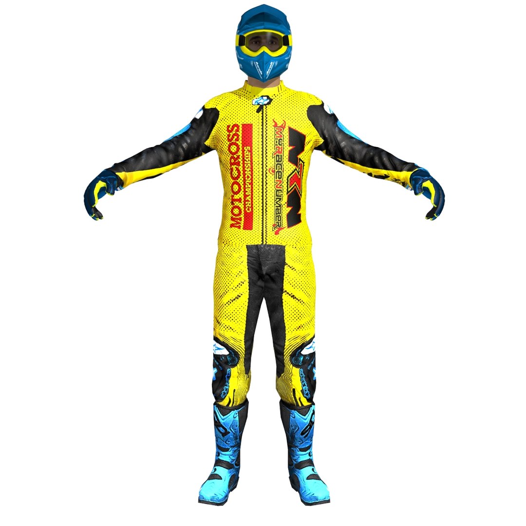 3d Dirt Bike Rider Model