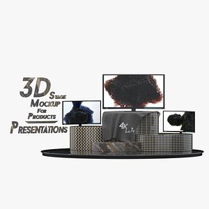 3D model 3D Stage Mockup For Products Presentations