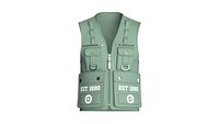 Men V-Neck Full Zip Tactical Utility Vest