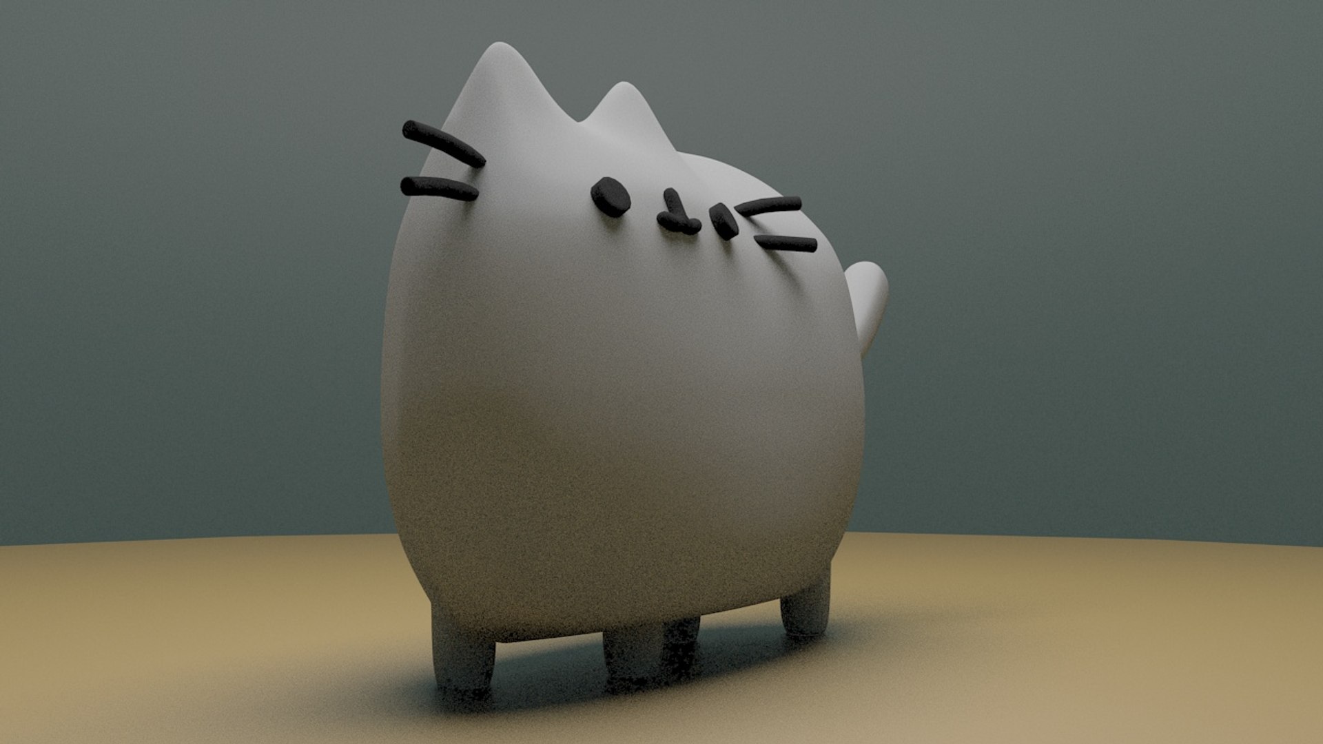 3D file Pusheen with hat - Cat 🎩・3D print design to download・Cults