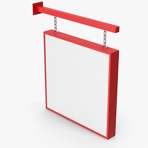 Red Wall Mount Advertising Board
