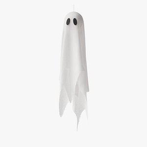 3D Halloween Ghost Decor - Game Ready Low Poly
