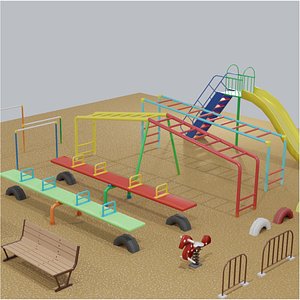 3D Lowpoly Playground model