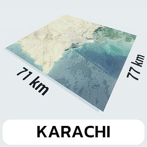 Karachi Pakistan City Landscape 3D Model