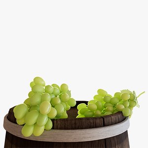 3D Realistic Grapes Fruit 3D Model