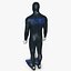3d diving suit wetsuit flippers model