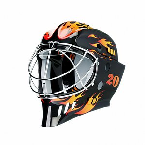 bauer hockey helmet goalie 3D