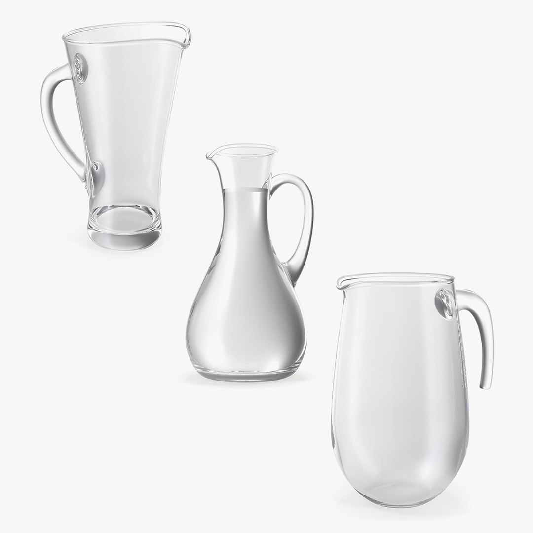Glass Jugs Collection 3D model preview