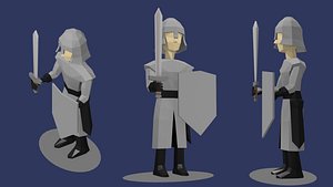 Lowpoly medieval swordsmen