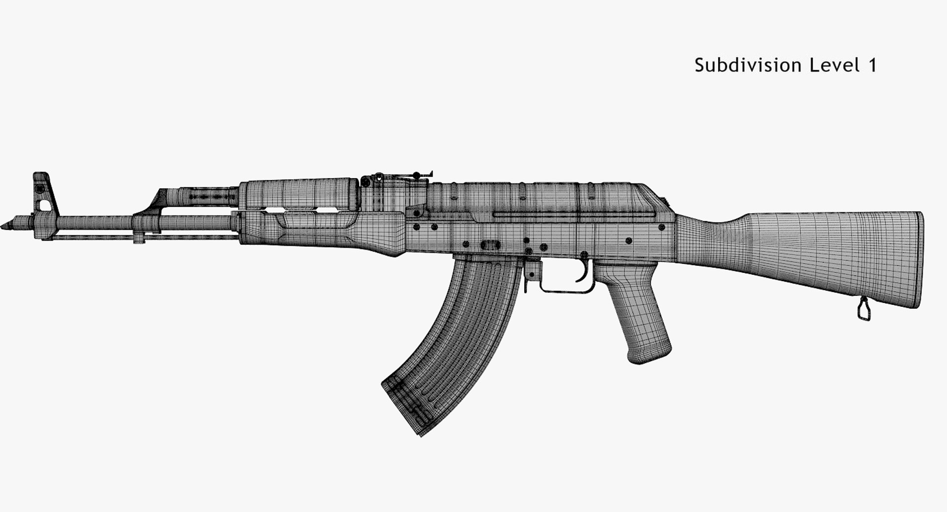 3D assault rifle akm model - TurboSquid 1389165
