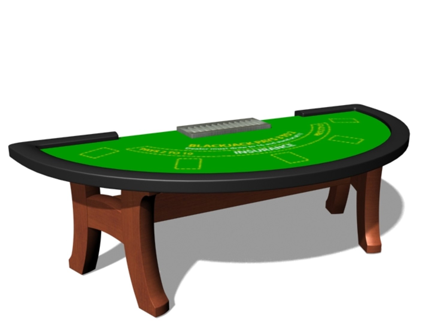 3d Blackjack Table Model