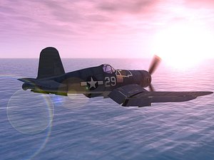 corsair fighter aircraft 3d 3ds