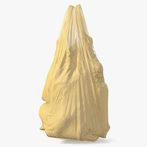 Polyethylene Shopping Bag Yellow 3D model