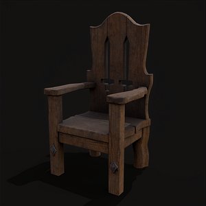 3d chair throne model