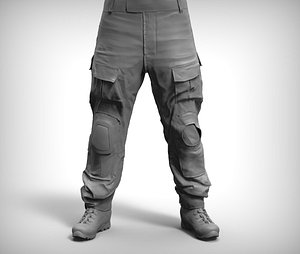 combat pant ac multicam 3d model