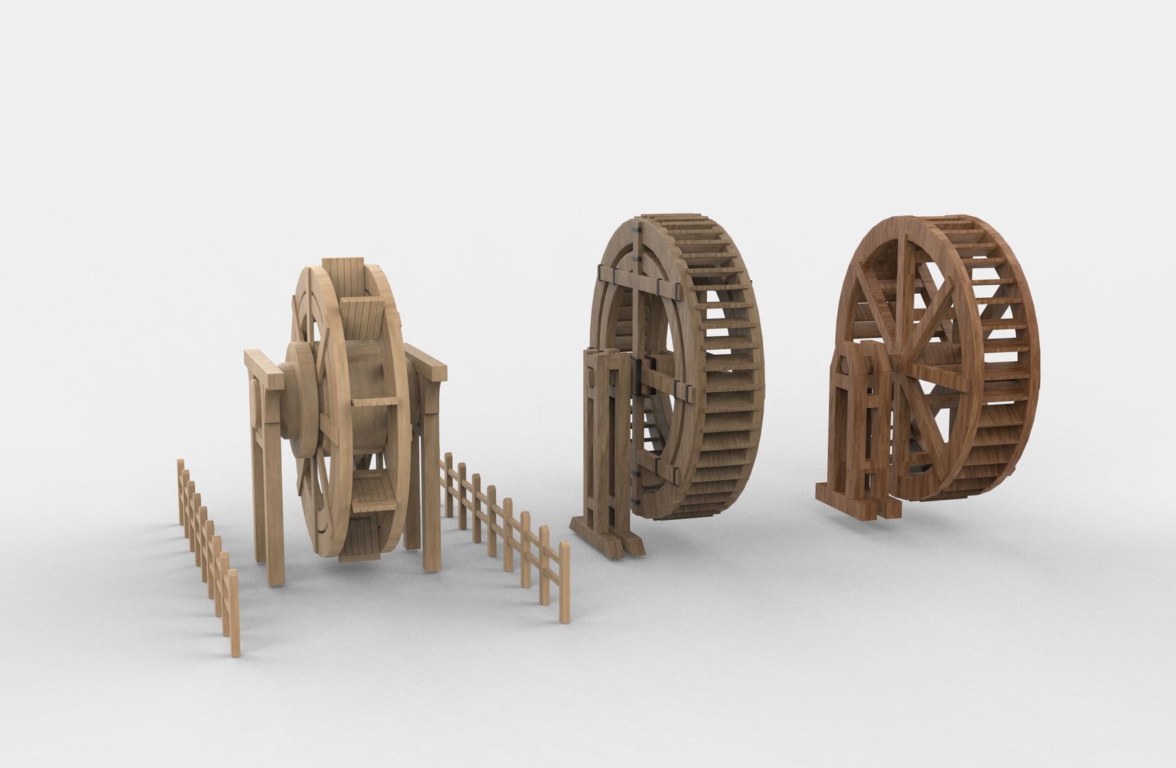 3D wooden water wheels set 3D model https://p.turbosquid.com/ts-thumb/vn/kgu89Q/Y3/woodenwaterwheelssetanimation.5327/jpg/1765588722/1920x1080/fit_q87/00125f77331f85deb33df5a3c21d48590810e59a/woodenwaterwheelssetanimation.5327.jpg