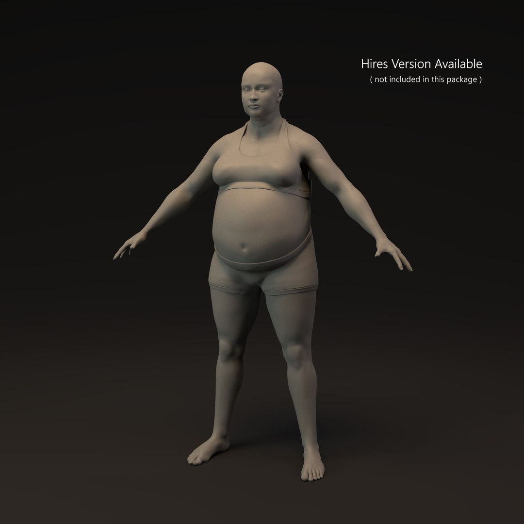 3D Obese Woman Lores Basemesh model https://p.turbosquid.com/ts-thumb/vn/khNtR0/f2/obese_woman_1_019/jpg/1727916475/1920x1080/fit_q87/888c585e992e42be506c241b292826484e5cbce0/obese_woman_1_019.jpg