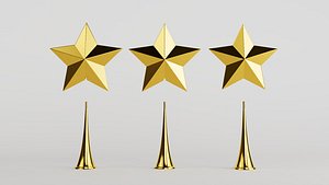 Printable Christmas tree top star 3D model